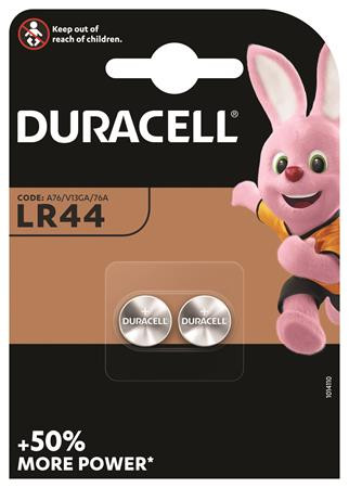 Gombelem, LR44, 2 db, DURACELL (DUELLR44)