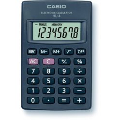 Zsebszámológép, 8 számjegy, CASIO HL-4T (GCHL4)