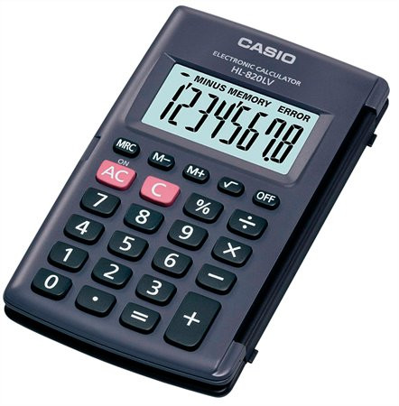 Zsebszámológép, 8 számjegy, CASIO HL-820LV (GCHL820LV)