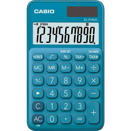 Zsebszámológép, 10 számjegy, CASIO SL 310 kék (GCSL310BU)