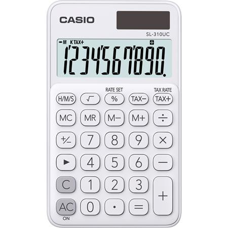 Zsebszámológép, 10 számjegy, CASIO SL 310 fehér (GCSL310WE)