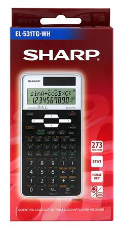 Számológép, tudományos, 273 funkció, SHARP EL-531, fehér (SH531FU)