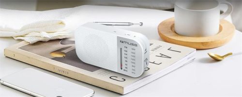 Rádió, hordozható, MUSE, M-025RW, fehér (SHM025RW)