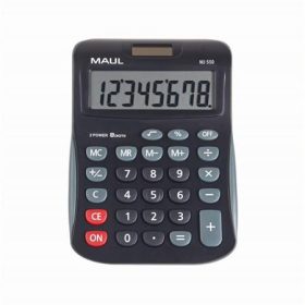   Számológép, asztali, 8 számjegy, MAUL MJ 550, fekete-szürke (SZMJ550F)